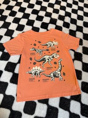 The Children's Place Orange Dinosaur Skeleton Graphic Tee